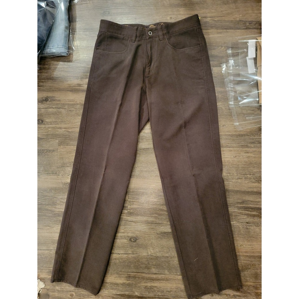 Tommy Bahama Boracay Sateen Pants Mens 32 Brown Straight Leg Chinos Espresso